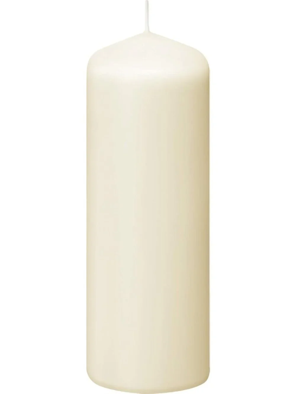 Ivory Pillar Candles Set of 20 - 2x6 Unscented, Dripless & Clean Burning for